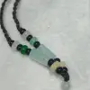 The natural jade Guanyin necklace, sweater chain neck accessory and long and short pendant sweater decorative chain of the national trend series Specification image